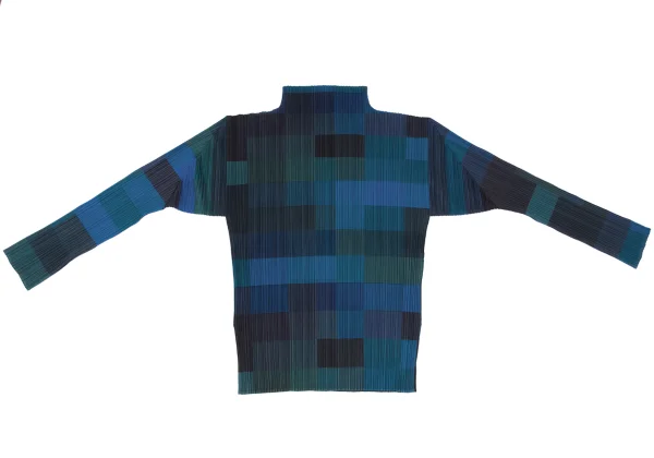 PLEATS PLEASE Printed Turtle Neck Long Sleeves T Shirt K-166500_002