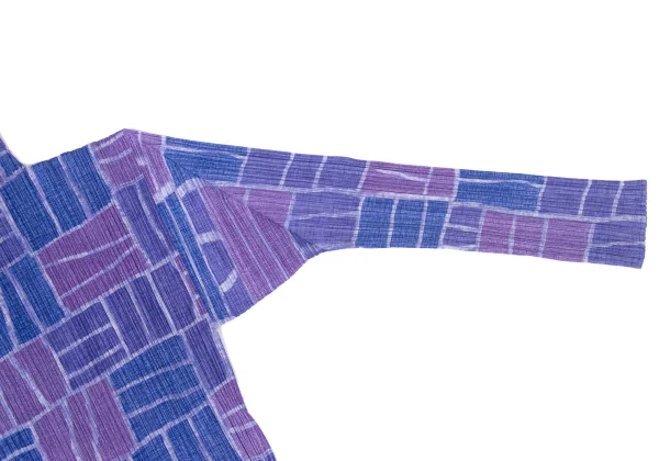 PLEATS PLEASE Tile Printed Turtle Neck Top  K-166502_007