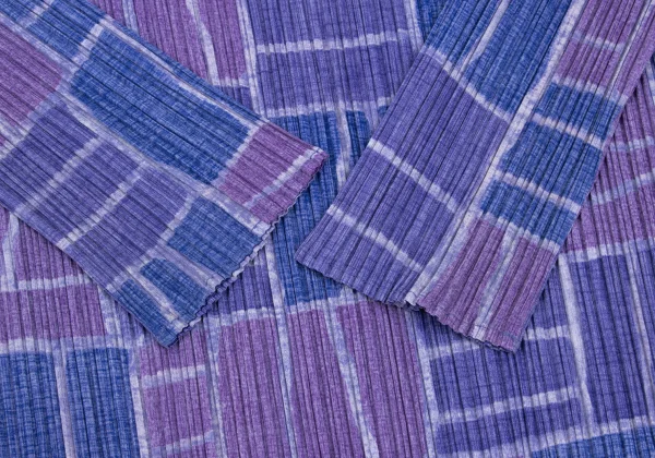 PLEATS PLEASE Tile Printed Turtle Neck Top  K-166502_008