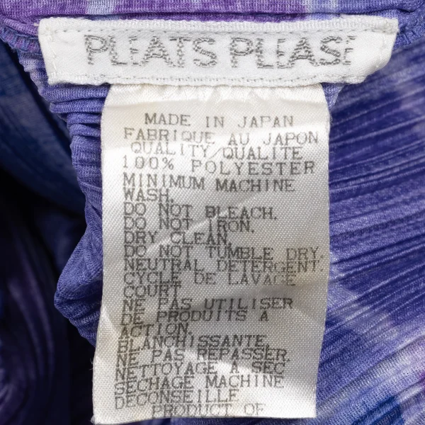 PLEATS PLEASE Tile Printed Turtle Neck Top  K-166502_018