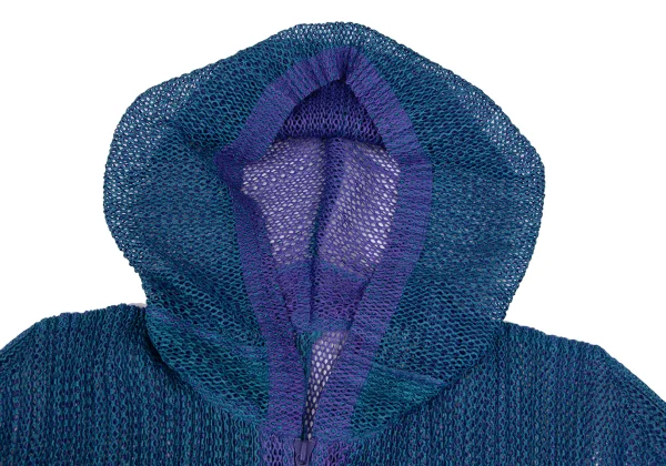 PLEATS PLEASE Mesh Bicolor Zip Hoodie K-166507_004