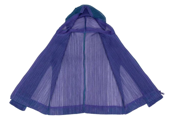 PLEATS PLEASE Mesh Bicolor Zip Hoodie K-166507_009