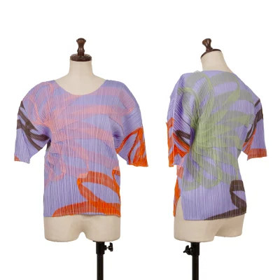 PLEATS PLEASE Pleated Multi Patch Design Short Sleeve T-shirt