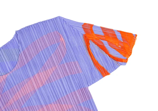 PLEATS PLEASE Pleated Multi Patch Design Short Sleeve T-shirt K-166508_006