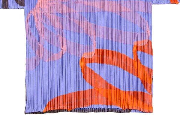 PLEATS PLEASE Pleated Multi Patch Design Short Sleeve T-shirt K-166508_008