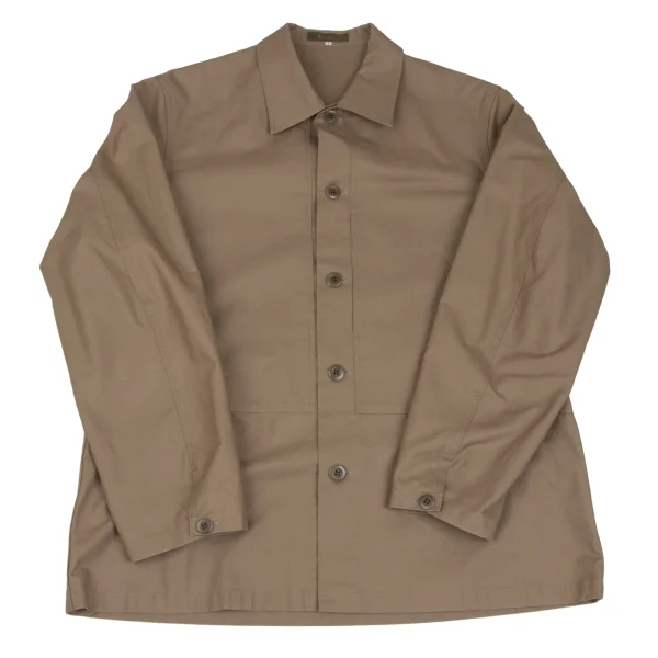 Y's for men Cotton Coverall Shirt Jacket Mocha 3 K-166512_001