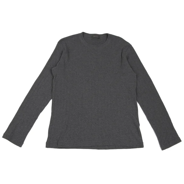 Y's for men Cotton Rib Weave Knit Top Grey 3 K-166513_001