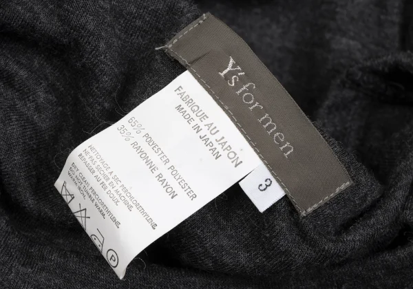 Y's for men Poly Blend Pocket Design Knit Top K-166514_012