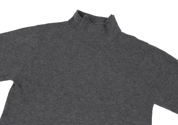 Yohji Yamamoto POUR HOMME Wool Blend Design Neck Knit K-166525_002