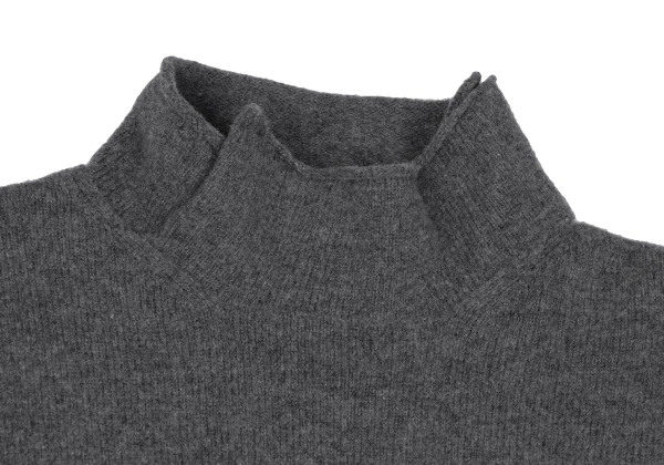 Yohji Yamamoto POUR HOMME Wool Blend Design Neck Knit K-166525_003