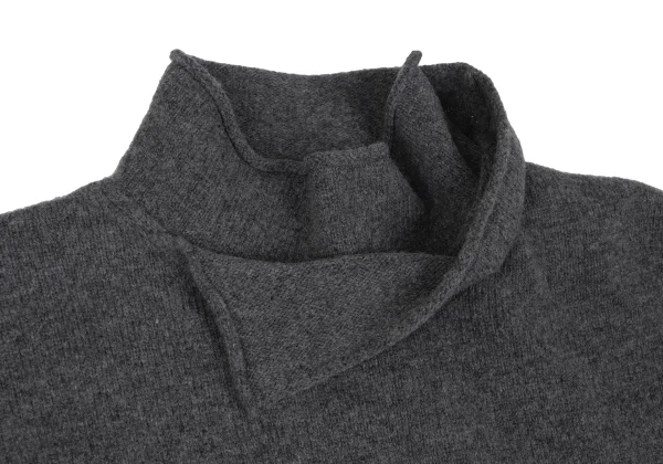 Yohji Yamamoto POUR HOMME Wool Blend Design Neck Knit K-166525_004