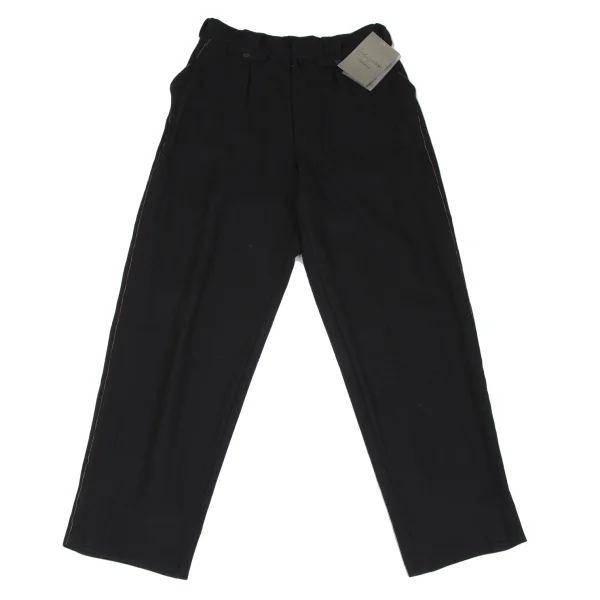 Yohji Yamamoto POUR HOMME Wool Piping Design Pants Black 2 K-166530_001