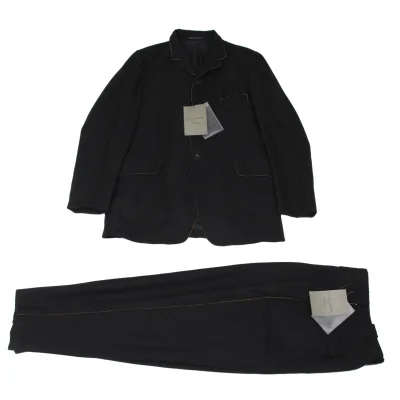 Yohji Yamamoto POUR HOMME Wool Piping Design Jacket & Pants