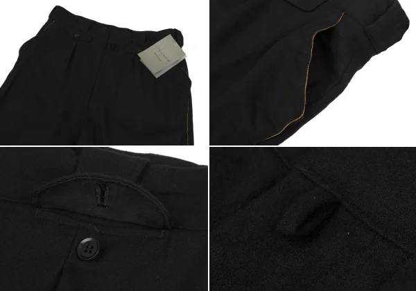 新品!ヨウジヤマモト プールオムYohji Yamamoto POUR HOMME ウールパイピングセットアップ 黒3 2 K-166531_011