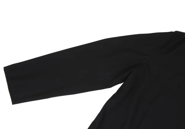 Yohji Yamamoto POUR HOMME Wool Gabardine Stitch Pocket Collarless Coat K-166532_004