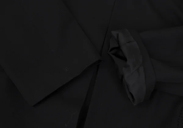 Yohji Yamamoto POUR HOMME Wool Gabardine Stitch Pocket Collarless Coat K-166532_005