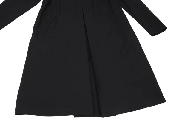 Yohji Yamamoto POUR HOMME Wool Gabardine Stitch Pocket Collarless Coat K-166532_006