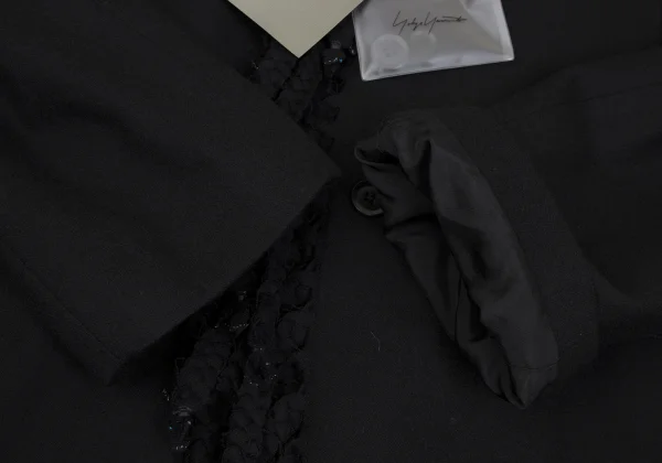 Yohji Yamamoto POUR HOMME Wool Fringe Collar Design Jacket K-166533_006