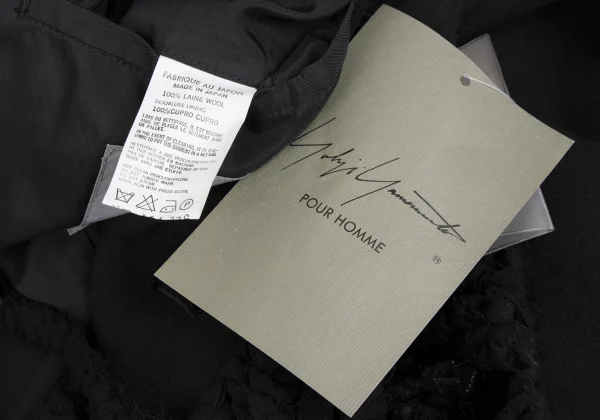 Yohji Yamamoto POUR HOMME Wool Fringe Collar Design Jacket K-166533_013