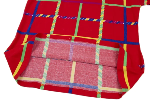 GIANNI VERSACE Colorful Plaid Printed T-shirt K-166534_006