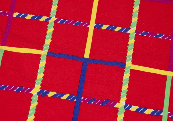 GIANNI VERSACE Colorful Plaid Printed T-shirt K-166534_008