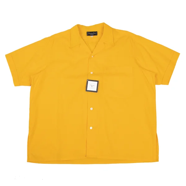 Christian Dior MONSIEUR One-point Logo Embroidery Open Collar Shirt Yellow L K-166535_001