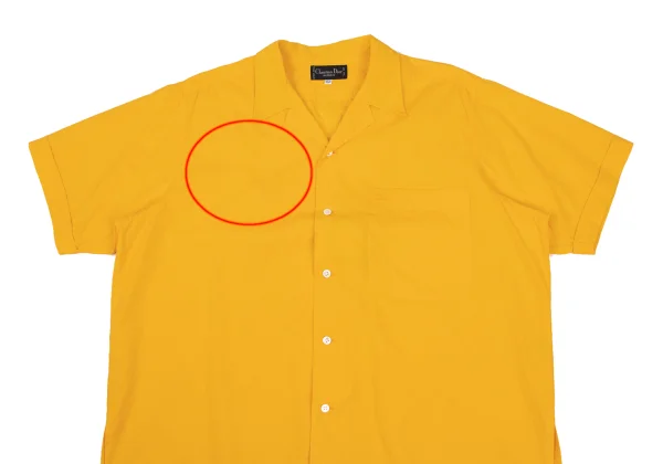 Christian Dior MONSIEUR One-point Logo Embroidery Open Collar Shirt K-166535_002