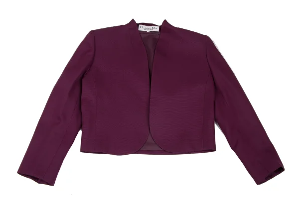 Christian Dior Wool Collarless Short Jacket K-166539_002