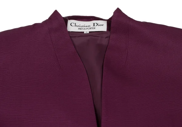 Christian Dior Wool Collarless Short Jacket K-166539_003