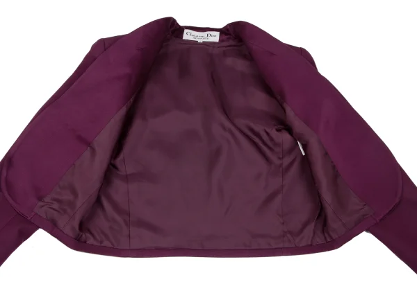 Christian Dior Wool Collarless Short Jacket K-166539_008
