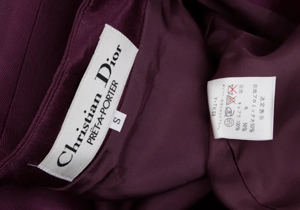 Christian Dior Wool Collarless Short Jacket K-166539_011