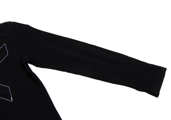 BLACK COMME des GARCONS Cotton Cross Stitch Design T-shirt K-166543_010