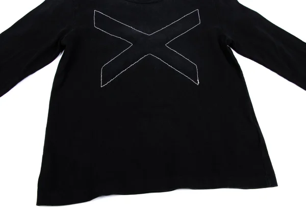BLACK COMME des GARCONS Cotton Cross Stitch Design T-shirt K-166543_013