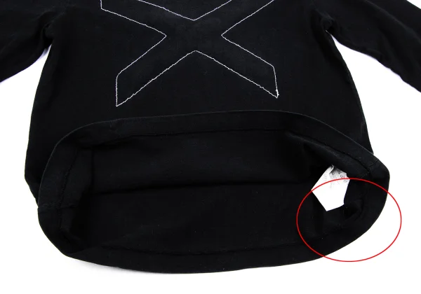 BLACK COMME des GARCONS Cotton Cross Stitch Design T-shirt K-166543_014