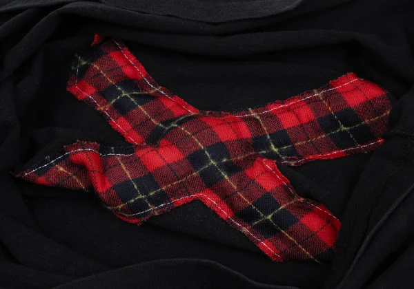 BLACK COMME des GARCONS Cotton Cross Stitch Design T-shirt K-166543_016