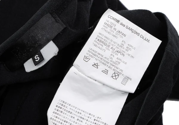 BLACK COMME des GARCONS Cotton Cross Stitch Design T-shirt K-166543_019