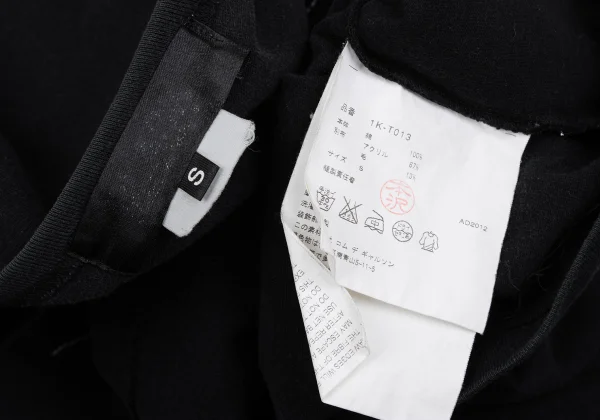 BLACK COMME des GARCONS Cotton Cross Stitch Design T-shirt K-166543_020