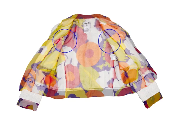 CHANEL Silk Layered Collarless Tweed Jacket K-166547_011