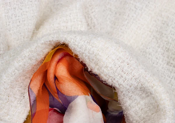 CHANEL Silk Layered Collarless Tweed Jacket K-166547_014