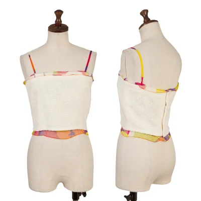 CHANEL Silk Layered Tweed Camisole