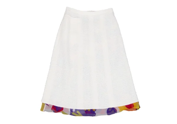 CHANEL Silk Layered Tweed Skirt K-166549_002