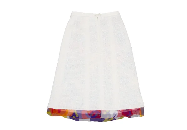 CHANEL Silk Layered Tweed Skirt K-166549_009