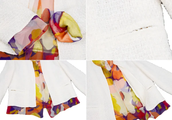 CHANEL Silk Layered Tweed Jacket & Cami & Skirt K-166550_005