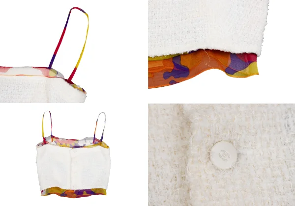 CHANEL Silk Layered Tweed Jacket & Cami & Skirt K-166550_009