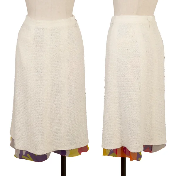CHANEL Silk Layered Tweed Jacket & Cami & Skirt K-166550_012