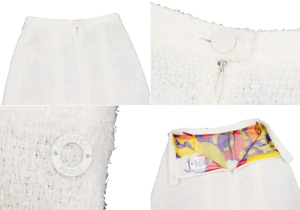 CHANEL Silk Layered Tweed Jacket & Cami & Skirt K-166550_017