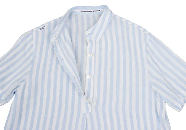 Mademoiselle NON NON Striped Linen Pullover Shirt K-166552_007