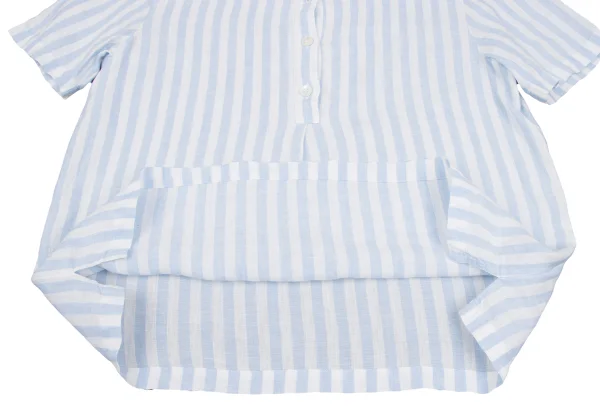 Mademoiselle NON NON Striped Linen Pullover Shirt K-166552_010