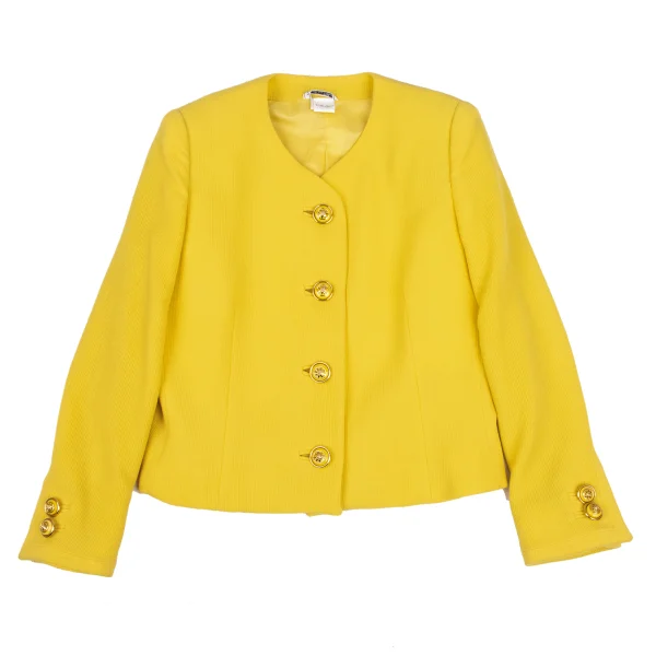 GIANNI VERSACE Button Design Collarless Jacket K-166553_002