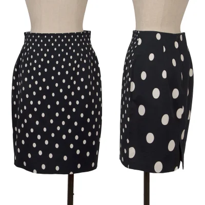 GIANNI VERSACE Dot Print Cotton Skirt